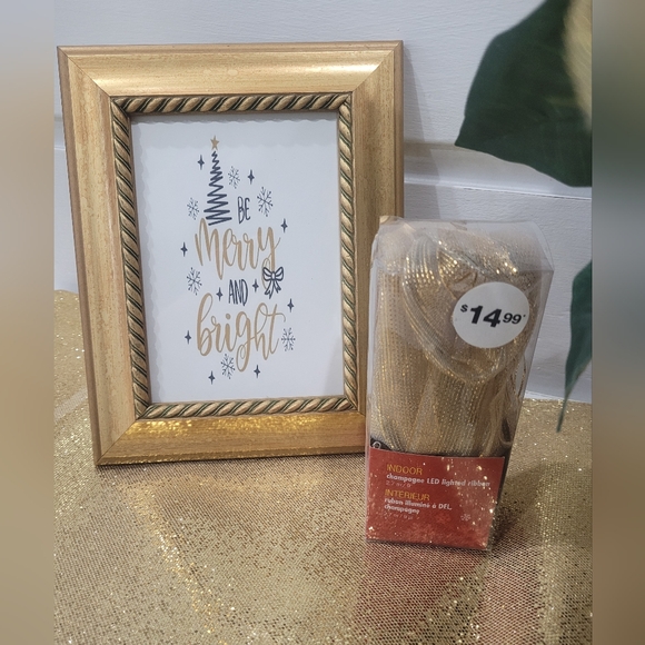 GOLD THEME Table Christmas Decor 4 items - Picture 2 of 7